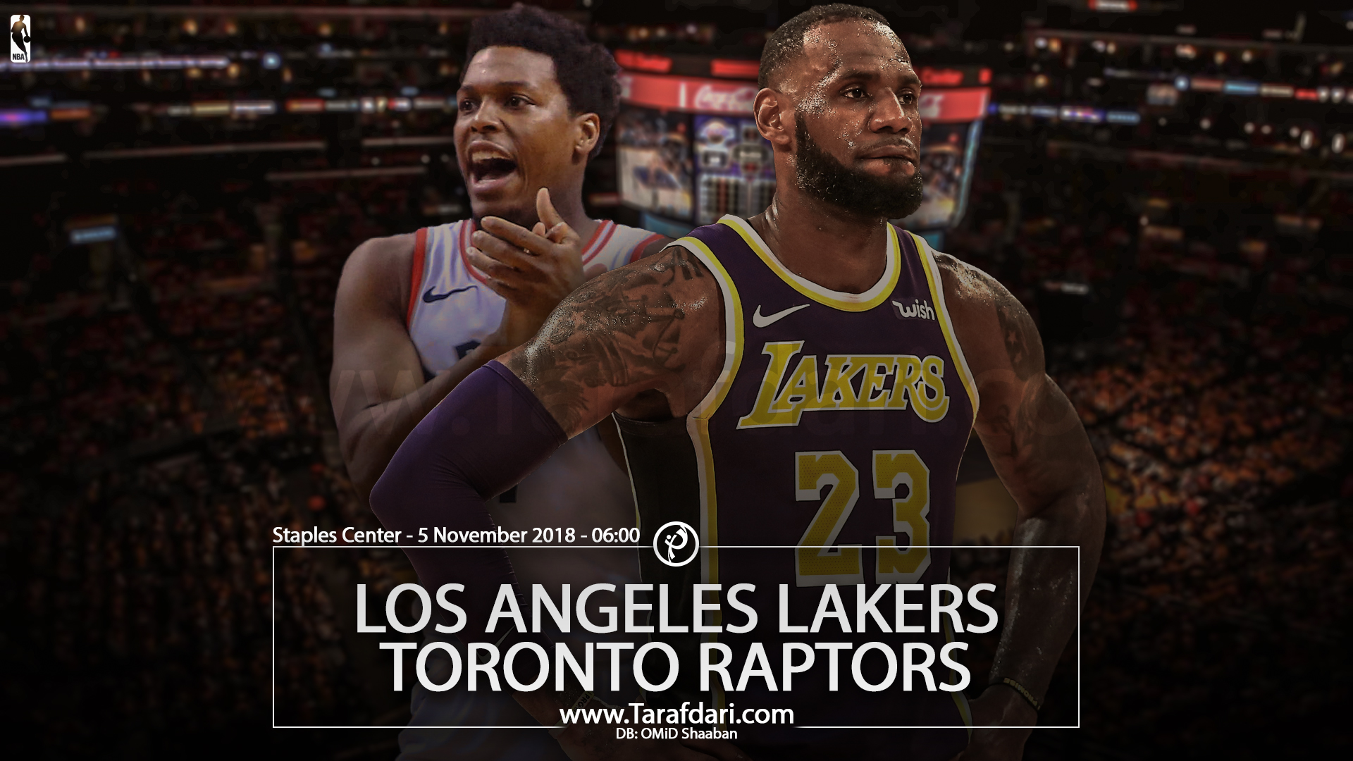 لس انجلس لیکرز - تورنتو رپترز - بسکتبال NBA