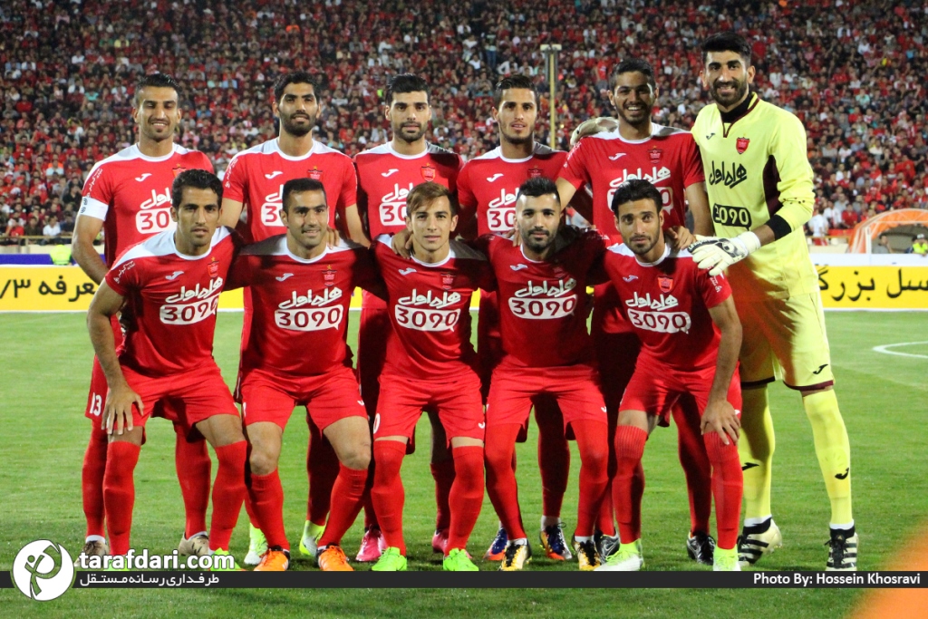لیگ برتر ایران - عکس تیمی پرسپولیس - ورزشگاه آزادی