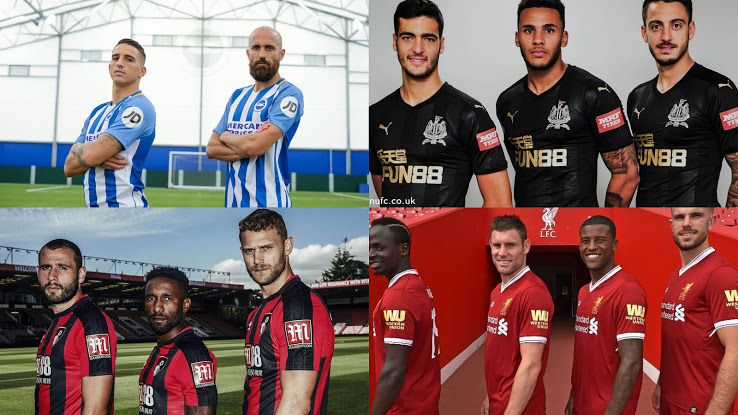 نیوکاسل- برایتون- لیورپول- بورنموث- انگلیس- لیگ برتر- Premier League sleeve sponsors