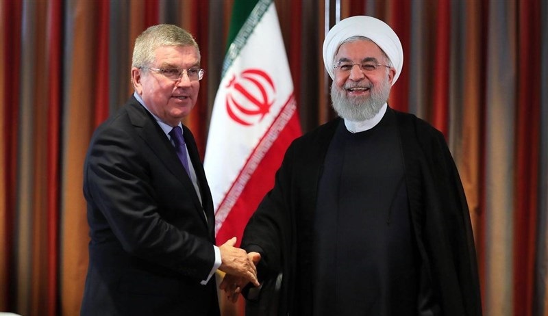 رئیس جمهور روحانی-رئیس کمیته بین المللی المپیک