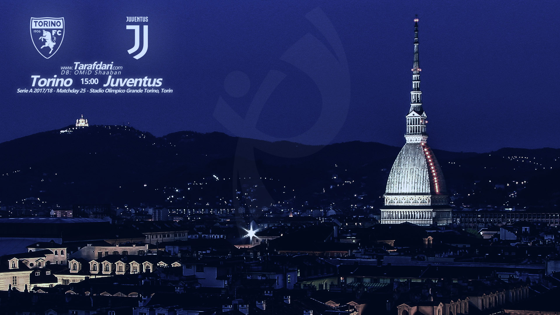 تورینو و یوونتوس-هفته بیست و پنجم-سری آ ایتالیا-ورزشگاه المپیک-شهر تورین