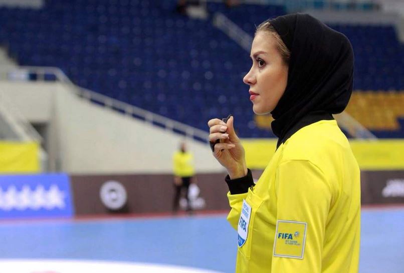 ایران-ورزش بانوان-بانوی داوری ایران-المپیک فوتسال جوانان