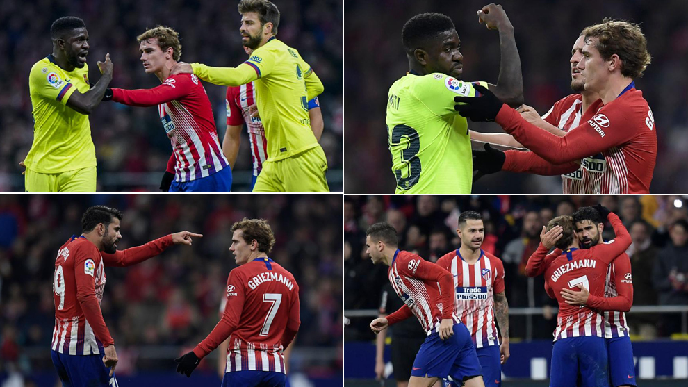 مهاجم-فرانسه-برزیل-اتلتیکو مادرید-مدافع-بارسلونا-COSTA-UMTITI-GRIEZMANN