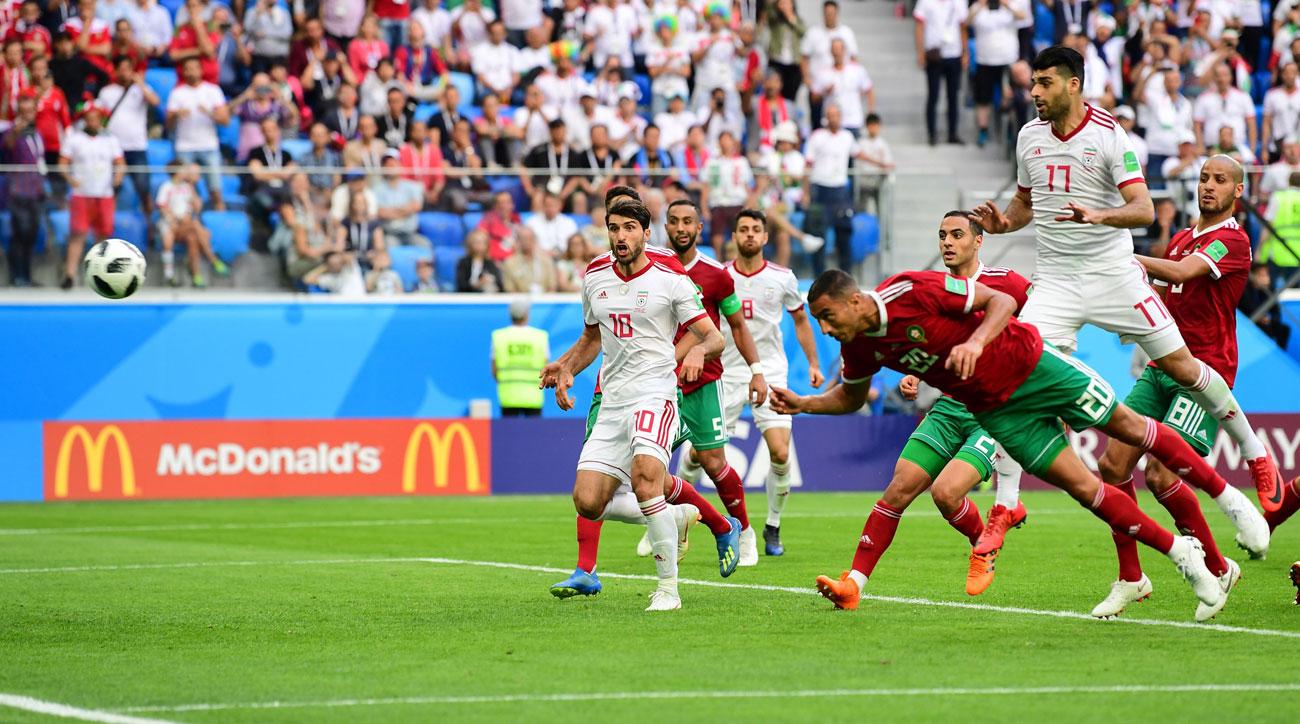 مهدی تاج - محمد جواد آذری جهرمی - جام جهانی 2018 روسیه - ایران - مراکش