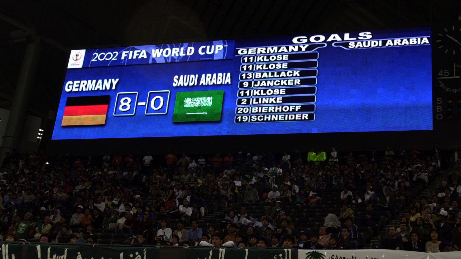 جام جهانی 2002 کره و ژاپن-عربستان-آلمان-شکست 8-0