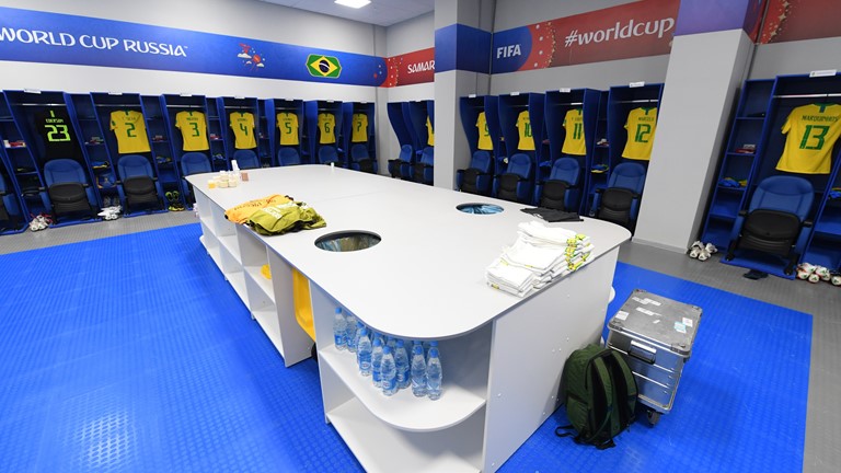 Brazil dressing room - russia 2018 world cup - جام جهانی روسیه