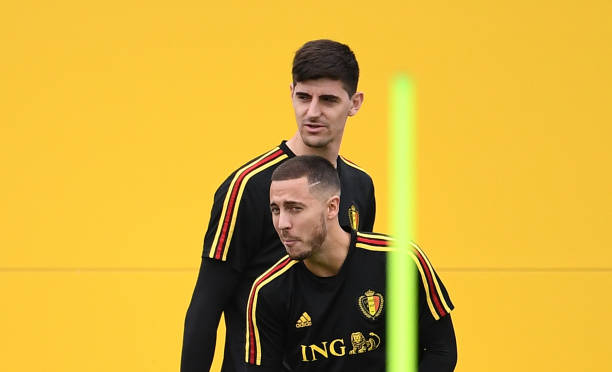 hazard - courtois - Belgium - تیم ملی بلژیک