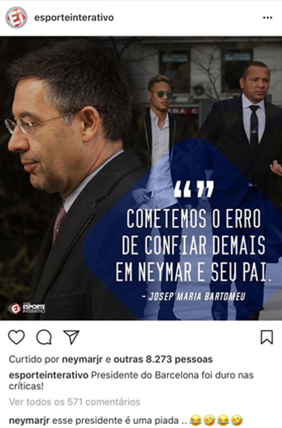 neymar - josep maria bartomeu - fc barcelona - بارسلونا