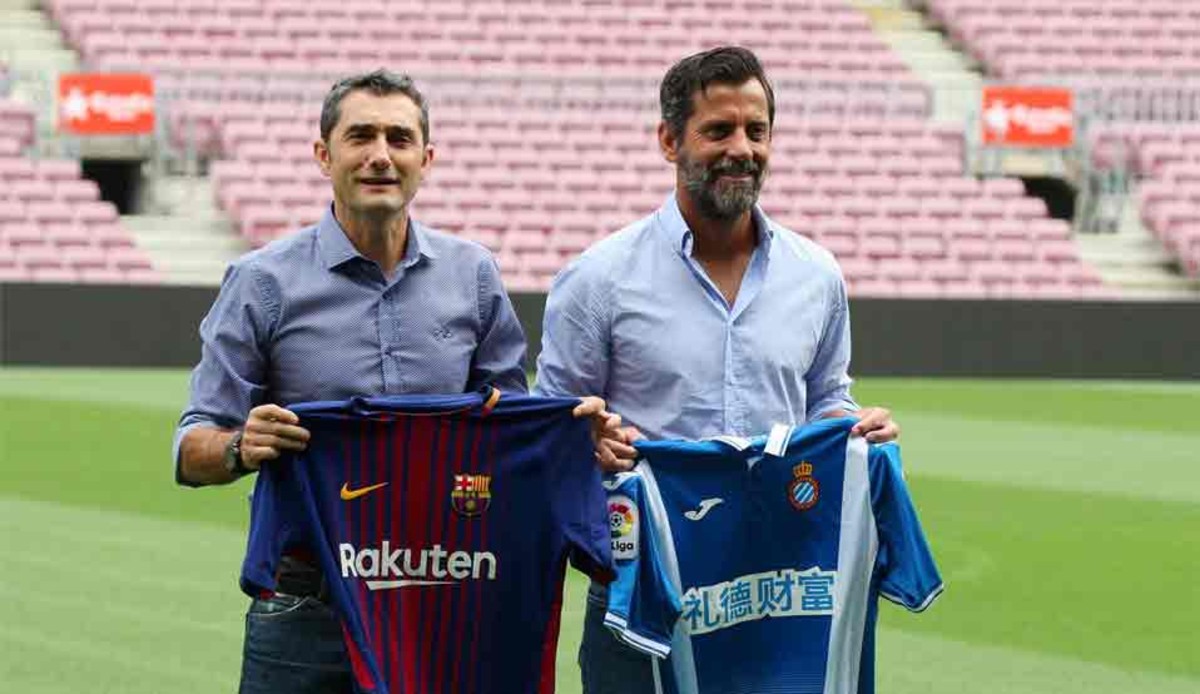 Ernesto Valverde - FC Barcelona - Espanyol - اسپانیول - بارسلونا - لالیگا - Quique Sánchez Flores