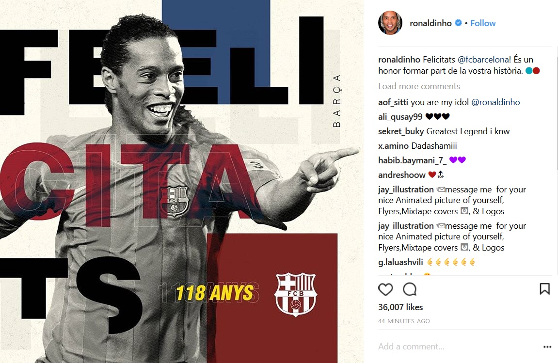 Ronaldinho -  FC Barcelona - بارسلونا - لالیگا - اسطوره بارسلونا