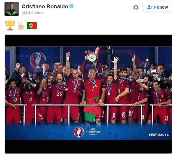 قهرمانی پرتغال در یورو 2016 رونالدو