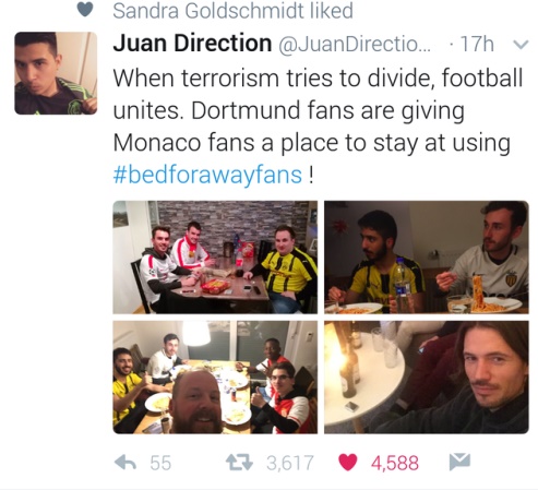 دورتموند - موناکو - bed for away fans