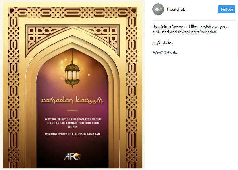 afc-کنفدراسیون فوتبال آسیا-ماه رمضان
