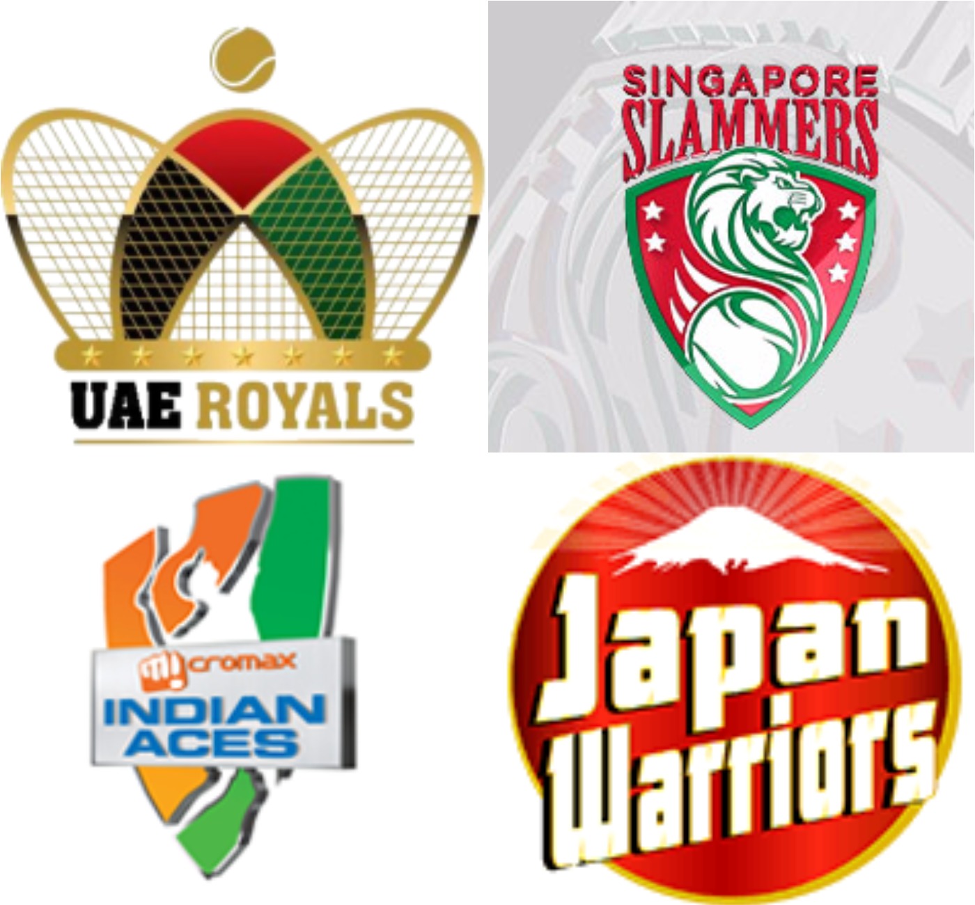 سنگاپور اسلمرز - ژاپن وریرز - ایندین ایسز - لیگ برتر بین المللی تنیس - امارات رویالز