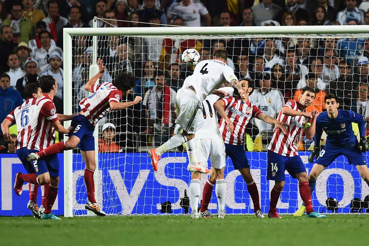 سرخیو راموس برابر اتلتیکو مادرید - فینال لیگ قهرمانان اروپا فصل 14-2013 - فینال لیسبون - رئال مادرید - لا دسیما