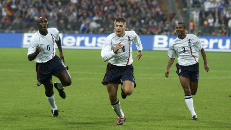 انگلیس 5 - 1 آلمان  - مقدوماتی جام جهانی - استیون جرارد در تیم ملی انگلیس