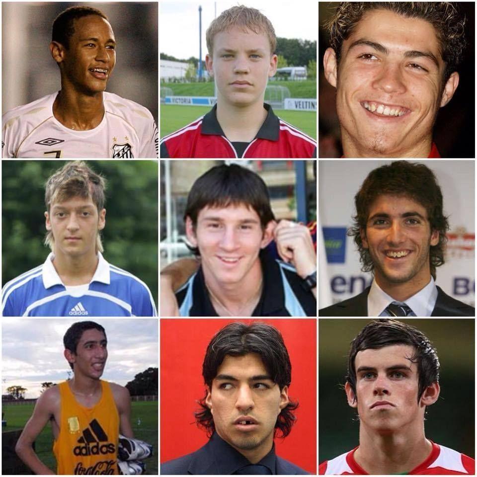 عکس نوجوانی ستاره های فوتبال