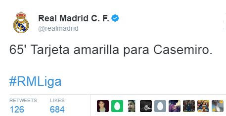 توئیتر رئال مادرید - کاسمیرو
