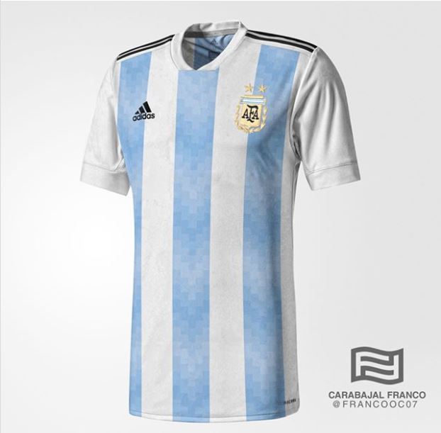 آرژانتین - پیراهن تیم ملی آرژانتین در جام جهانی روسیه - جام جهانی روسیه 