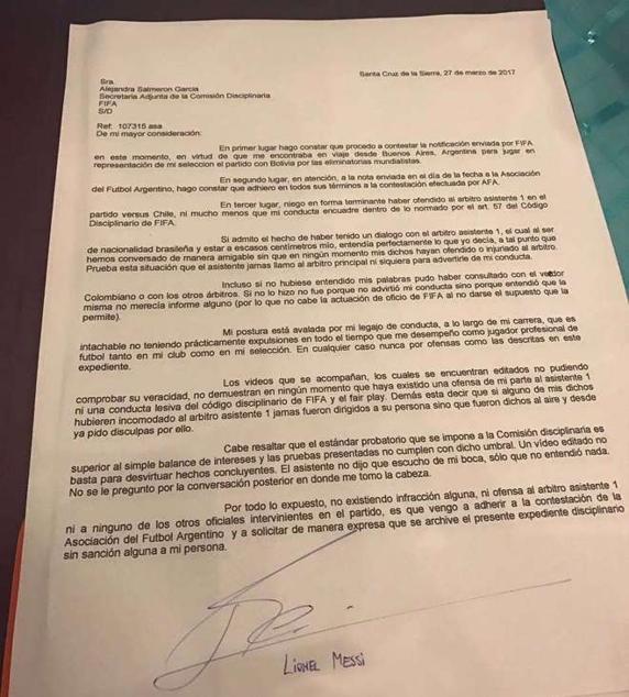 لیونل مسی - آرژانتین - فیفا - کمیته انضباطی فیفا