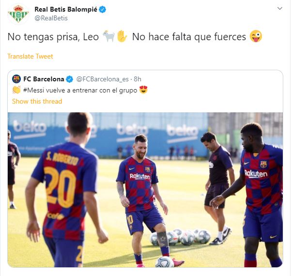 رئال بتیس-بارسلونا-لیونل مسی-واکنش جالب