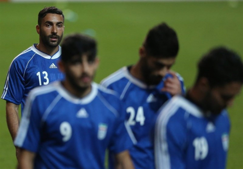 تمرین سامان قدوس با تیم ملی ایران