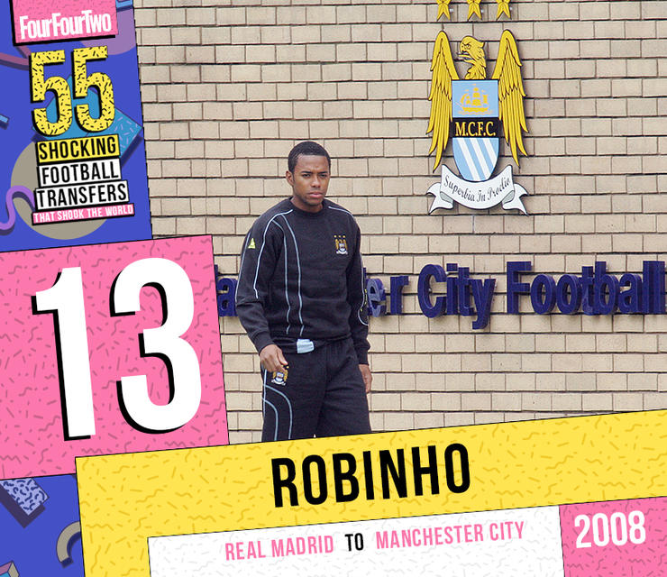 روبینیو از رئال مادرید به منچسترسیتی؛ سال 2008 (هزینه انتقال: 32.5 میلیون پوند)