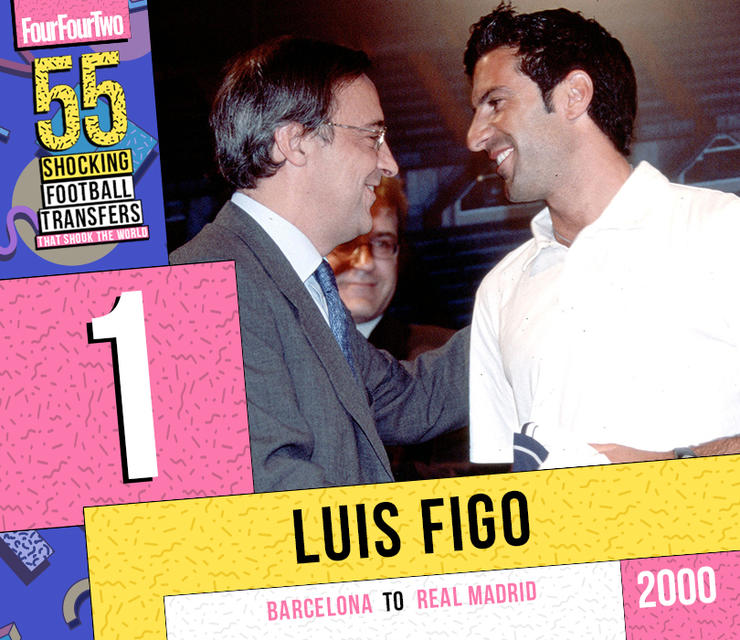 لوئیز فیگو از بارسلونا به رئال مادرید؛ سال 2000 (هزینه انتقال: 36.2 میلیون یورو)