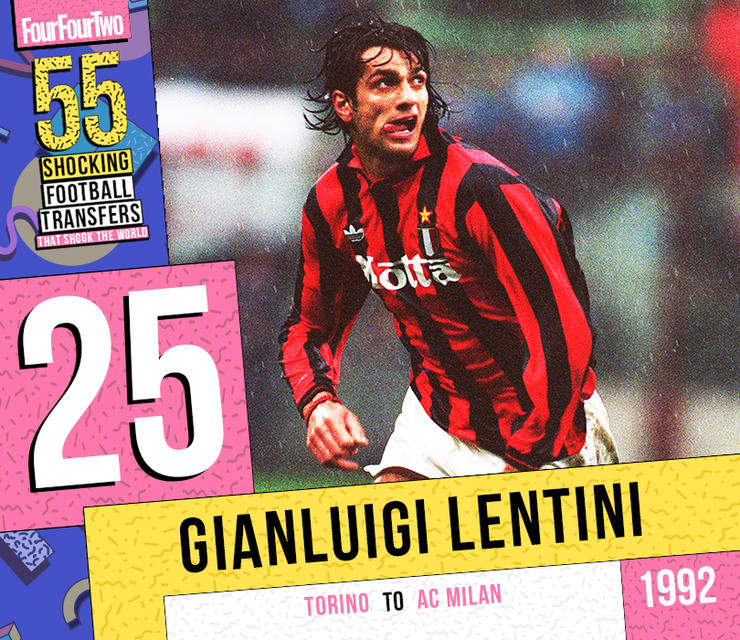 جان لوئیجی لنتینی از تورینو به میلان؛ سال 1992 (هزینه انتقال: 9.2 میلیون پوند)