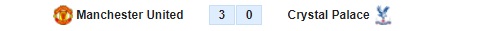 نتیجه احتمالی منچستر یونایتد - کریستال پالاس