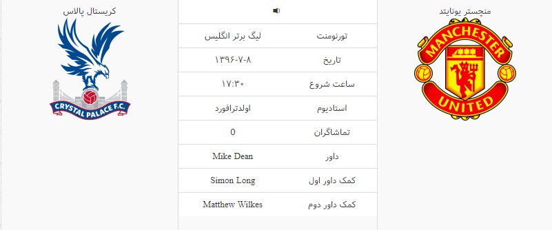 منچستر یونایتد - کریستال پالاس
